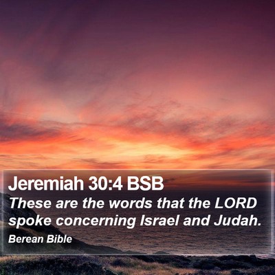 Jeremiah 30:4 BSB Bible Verse Image