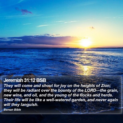 Jeremiah 31:12 BSB Bible Verse Image