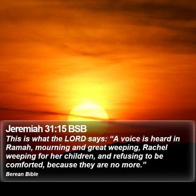 Jeremiah 31:15 BSB Bible Verse Image