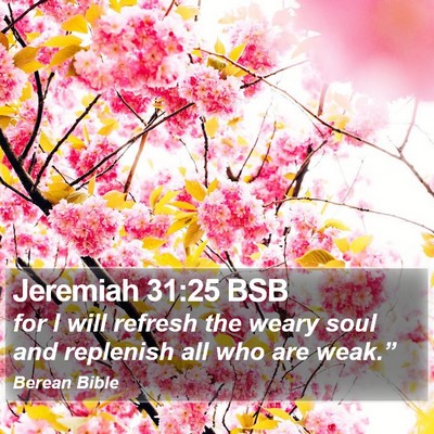 Jeremiah 31:25 BSB Bible Verse Image