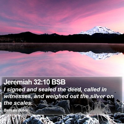 Jeremiah 32:10 BSB Bible Verse Image