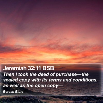Jeremiah 32:11 BSB Bible Verse Image