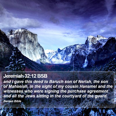 Jeremiah 32:12 BSB Bible Verse Image