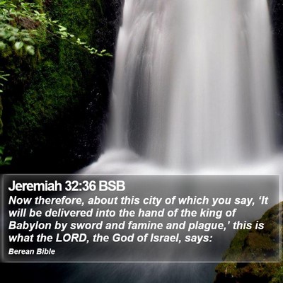 Jeremiah 32:36 BSB Bible Verse Image