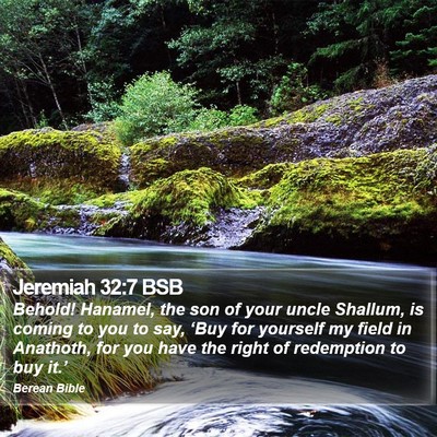 Jeremiah 32:7 BSB Bible Verse Image