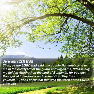 Jeremiah 32:8 BSB Bible Verse Image