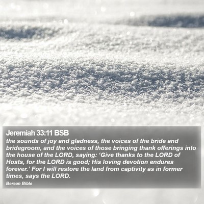Jeremiah 33:11 BSB Bible Verse Image