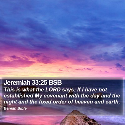 Jeremiah 33:25 BSB Bible Verse Image