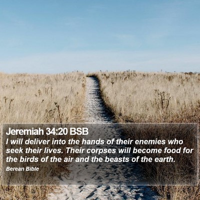 Jeremiah 34:20 BSB Bible Verse Image