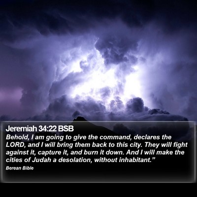 Jeremiah 34:22 BSB Bible Verse Image