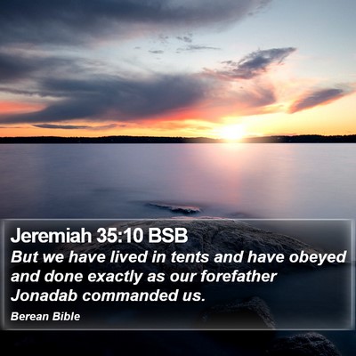 Jeremiah 35:10 BSB Bible Verse Image