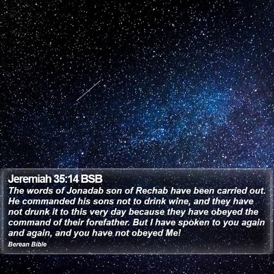 Jeremiah 35:14 BSB Bible Verse Image
