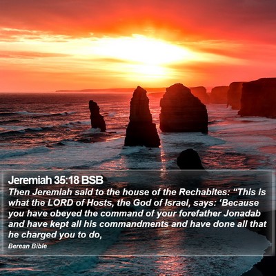Jeremiah 35:18 BSB Bible Verse Image
