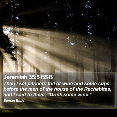 Jeremiah 35:5 BSB Bible Verse Image