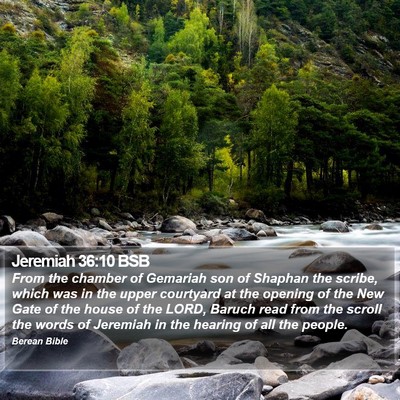 Jeremiah 36:10 BSB Bible Verse Image