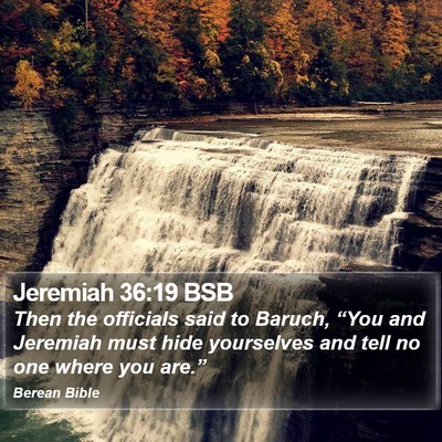 Jeremiah 36:19 BSB Bible Verse Image