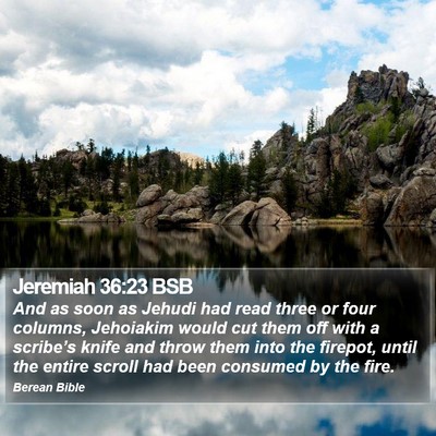Jeremiah 36:23 BSB Bible Verse Image