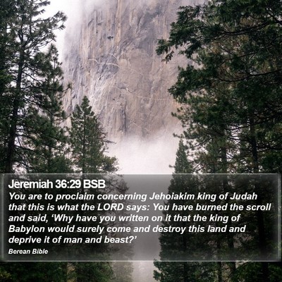 Jeremiah 36:29 BSB Bible Verse Image