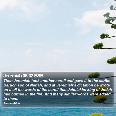 Jeremiah 36:32 BSB Bible Verse Image