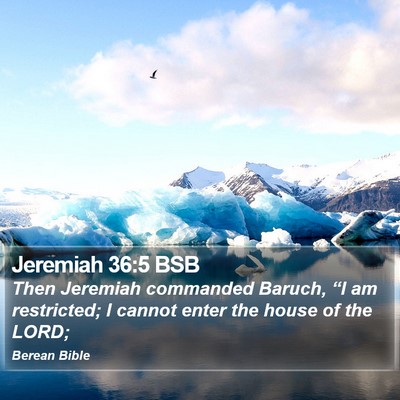 Jeremiah 36:5 BSB Bible Verse Image