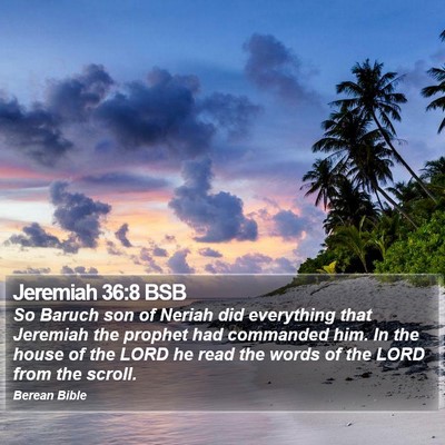 Jeremiah 36:8 BSB Bible Verse Image