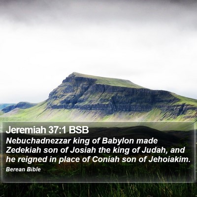 Jeremiah 37:1 BSB Bible Verse Image