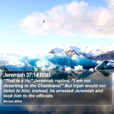 Jeremiah 37:14 BSB Bible Verse Image