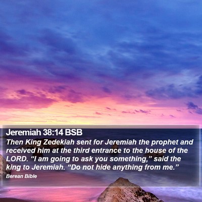Jeremiah 38:14 BSB Bible Verse Image