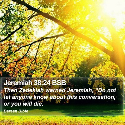 Jeremiah 38:24 BSB Bible Verse Image