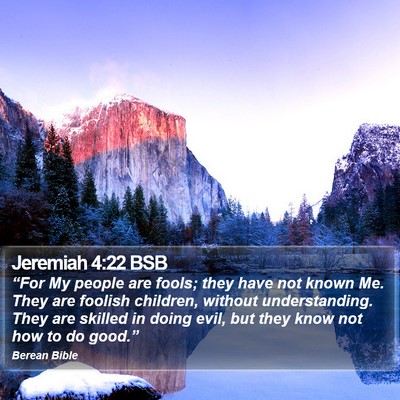 Jeremiah 4:22 BSB Bible Verse Image