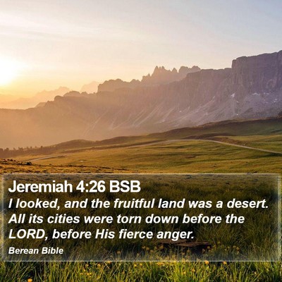 Jeremiah 4:26 BSB Bible Verse Image