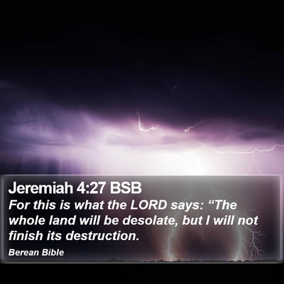 Jeremiah 4:27 BSB Bible Verse Image