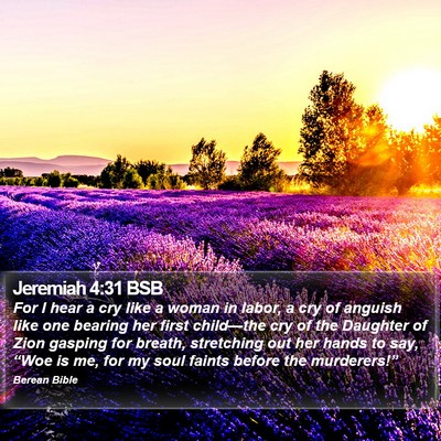 Jeremiah 4:31 BSB Bible Verse Image