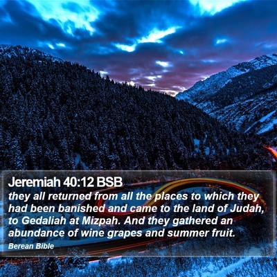 Jeremiah 40:12 BSB Bible Verse Image