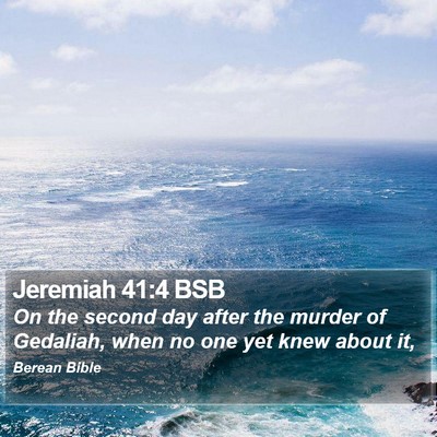Jeremiah 41:4 BSB Bible Verse Image