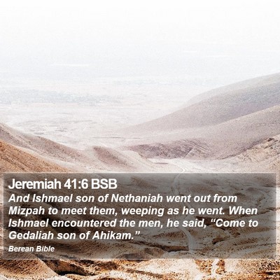 Jeremiah 41:6 BSB Bible Verse Image