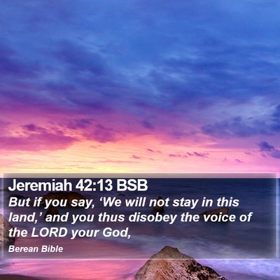 Jeremiah 42:13 BSB Bible Verse Image
