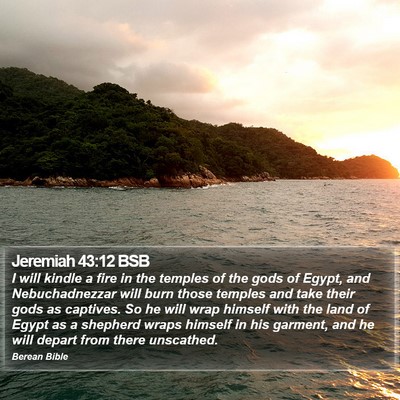 Jeremiah 43:12 BSB Bible Verse Image