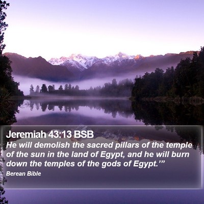 Jeremiah 43:13 BSB Bible Verse Image