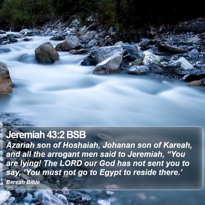 Jeremiah 43:2 BSB Bible Verse Image