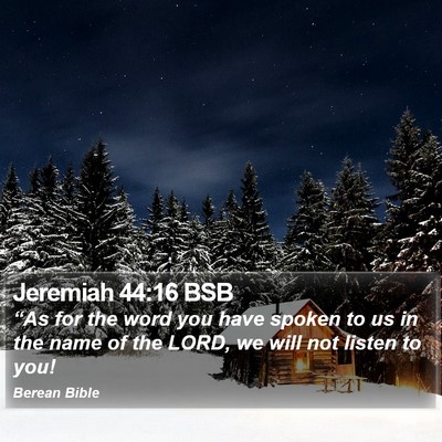 Jeremiah 44:16 BSB Bible Verse Image