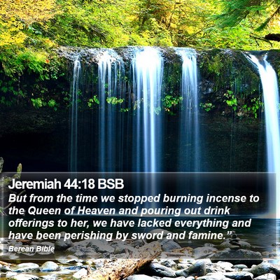 Jeremiah 44:18 BSB Bible Verse Image