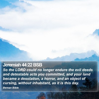 Jeremiah 44:22 BSB Bible Verse Image