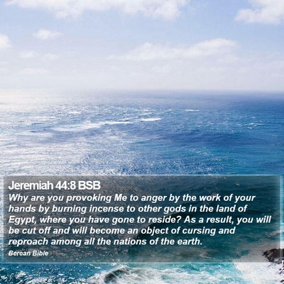 Jeremiah 44:8 BSB Bible Verse Image