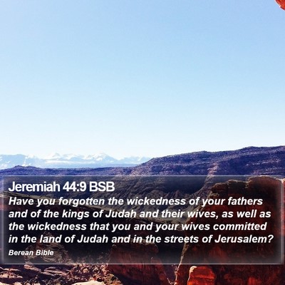 Jeremiah 44:9 BSB Bible Verse Image