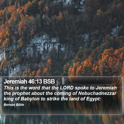 Jeremiah 46:13 BSB Bible Verse Image