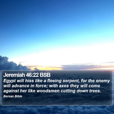 Jeremiah 46:22 BSB Bible Verse Image