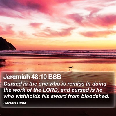 Jeremiah 48:10 BSB Bible Verse Image