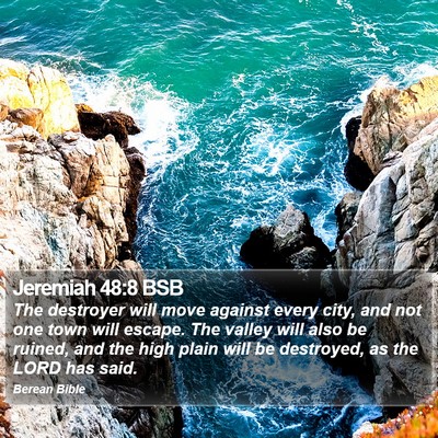 Jeremiah 48:8 BSB Bible Verse Image