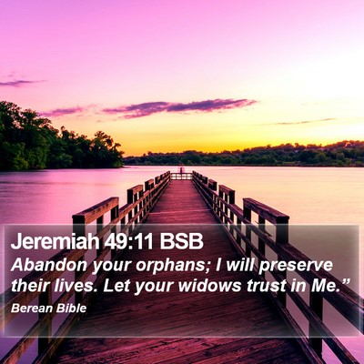 Jeremiah 49:11 BSB Bible Verse Image
